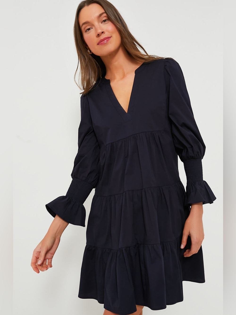 Pomander Place Navy Cotton Poplin Kenzo Dress Navy Blue Medium